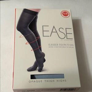EASE: sand Opaque Thigh Highs Compression medical grade socks. Med short.NEW